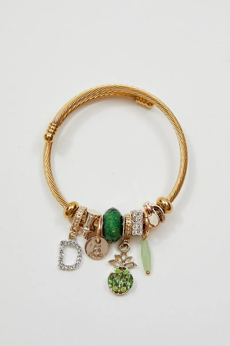 Green Charm Bracelet