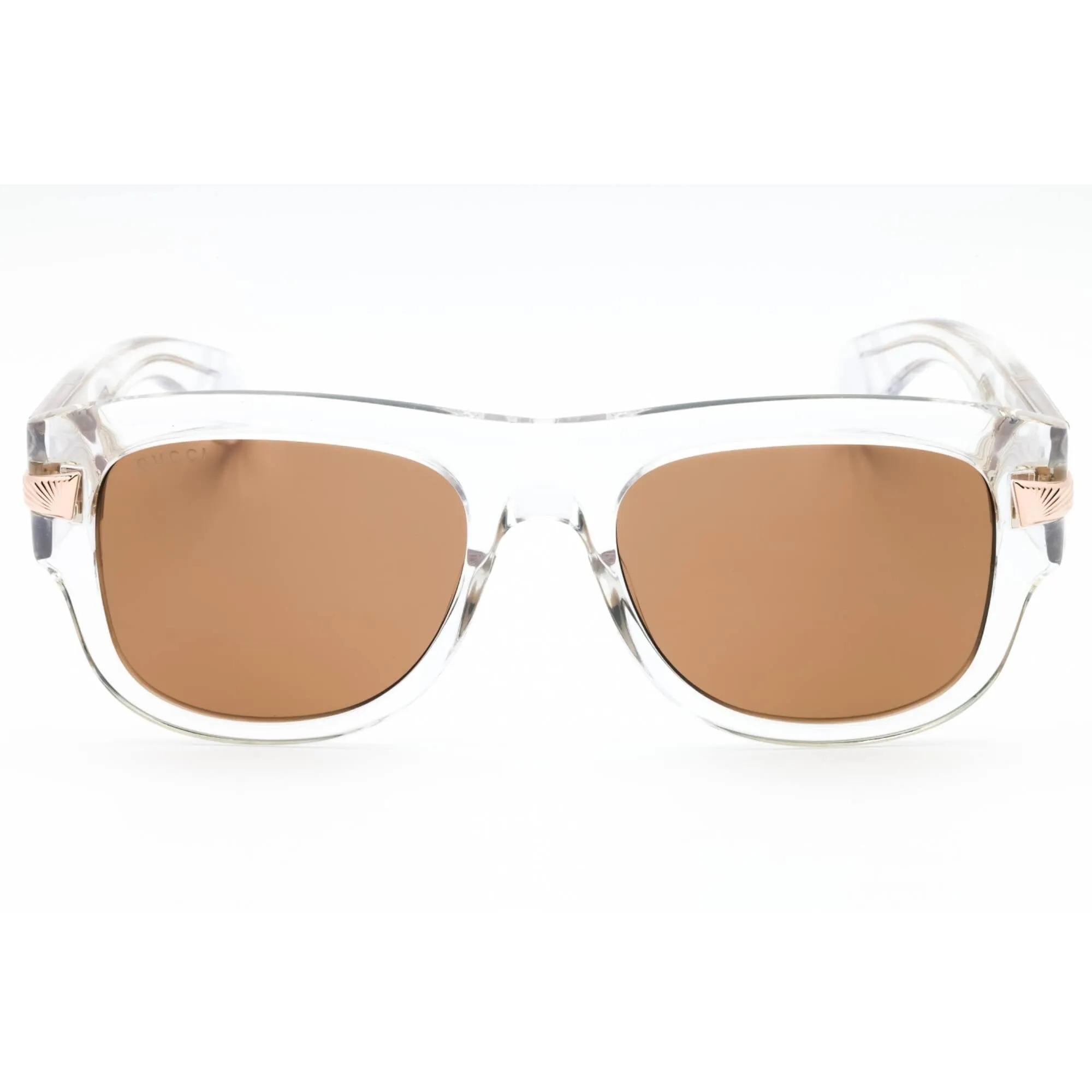 Gucci Men's Sunglasses - Crystal Acetate Square Shape Frame Brown Lens | GG1517S 004