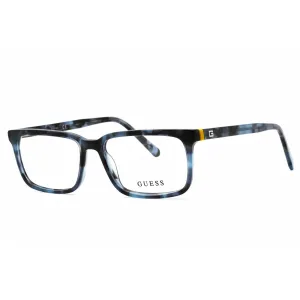 Guess Men's Eyeglasses - Blue/Other Plastic Rectangular Full Rim Frame | GU50068 092