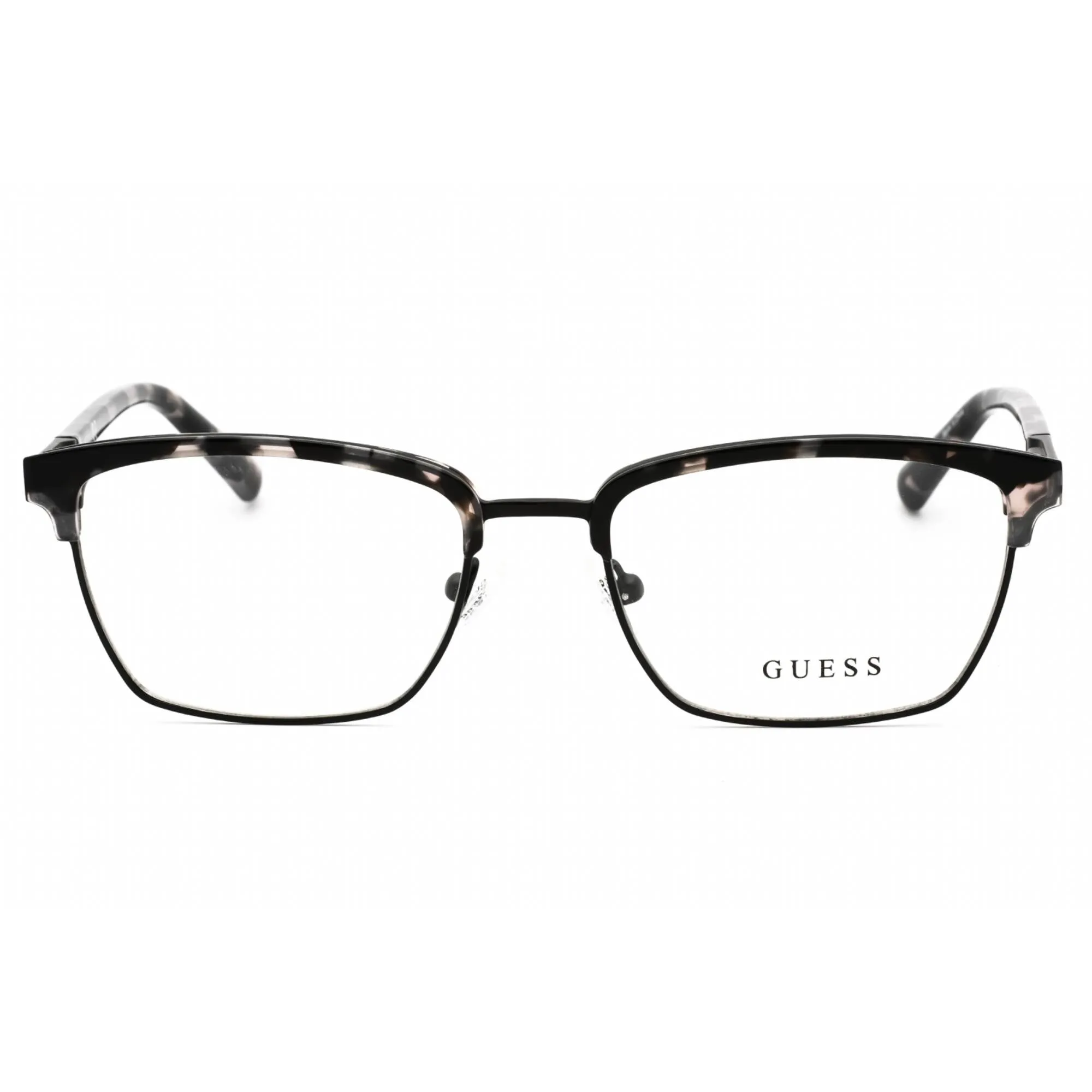 Guess Men's Eyeglasses - Grey/Other Rectangular Metal Full Rim Frame | GU50062 020