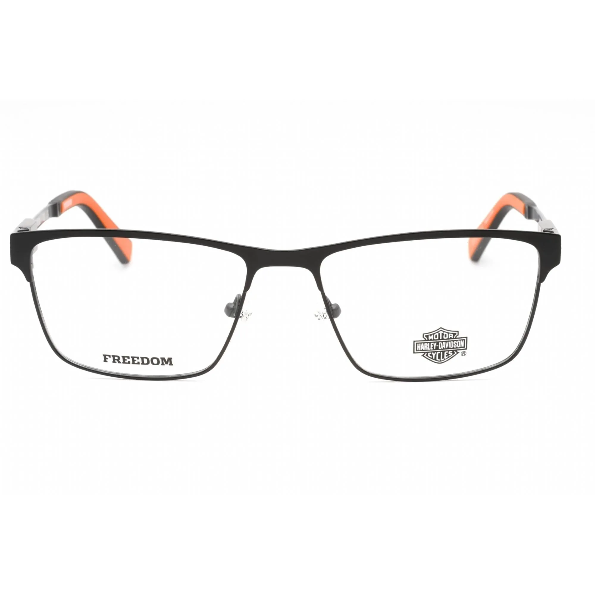 Harley Davidson Men's Eyeglasses - Matte Black Metal Rectangular Frame | HD9009 002