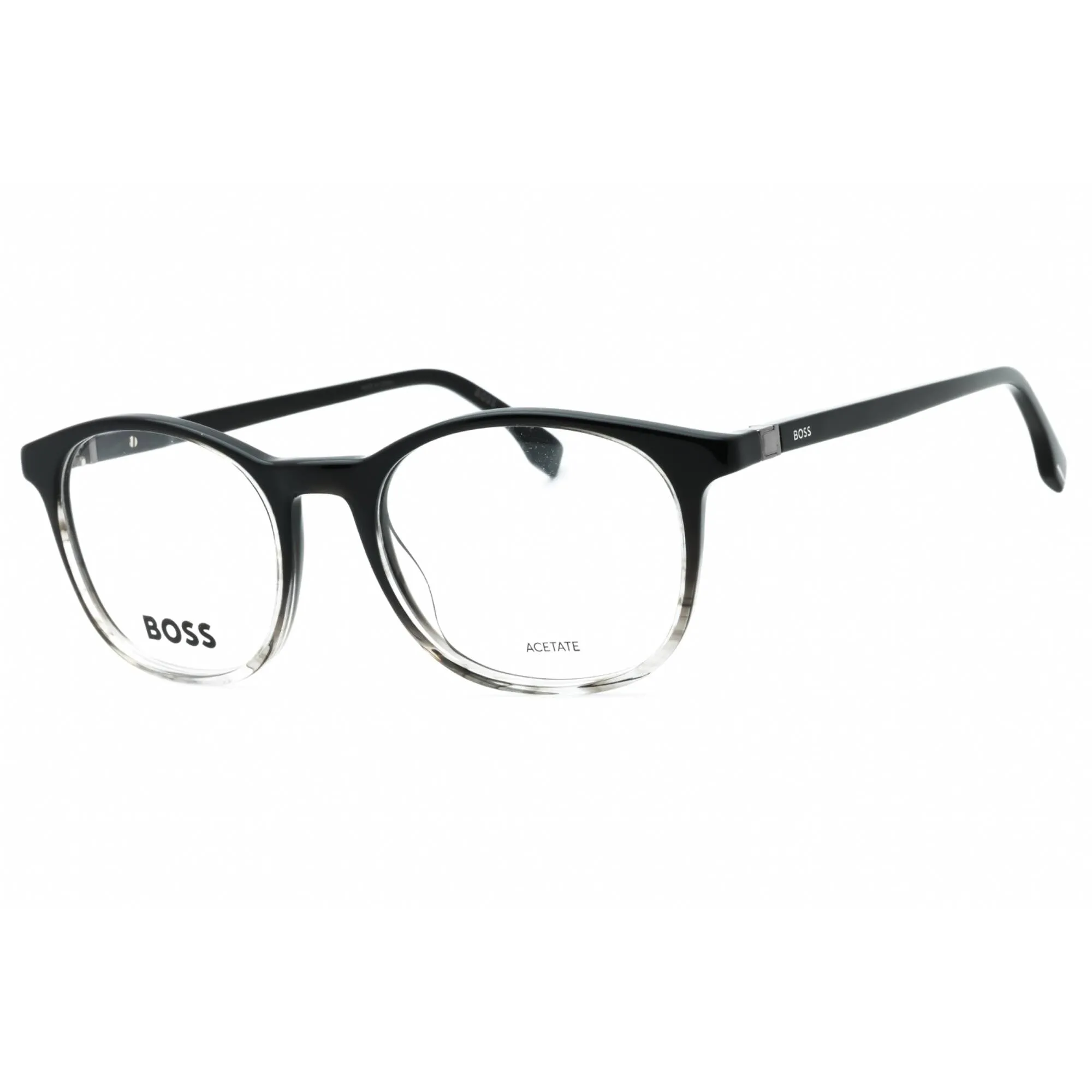 Hugo Boss Men's Eyeglasses - Black Horn Plastic Full Rim Frame | BOSS 1437 037N 00