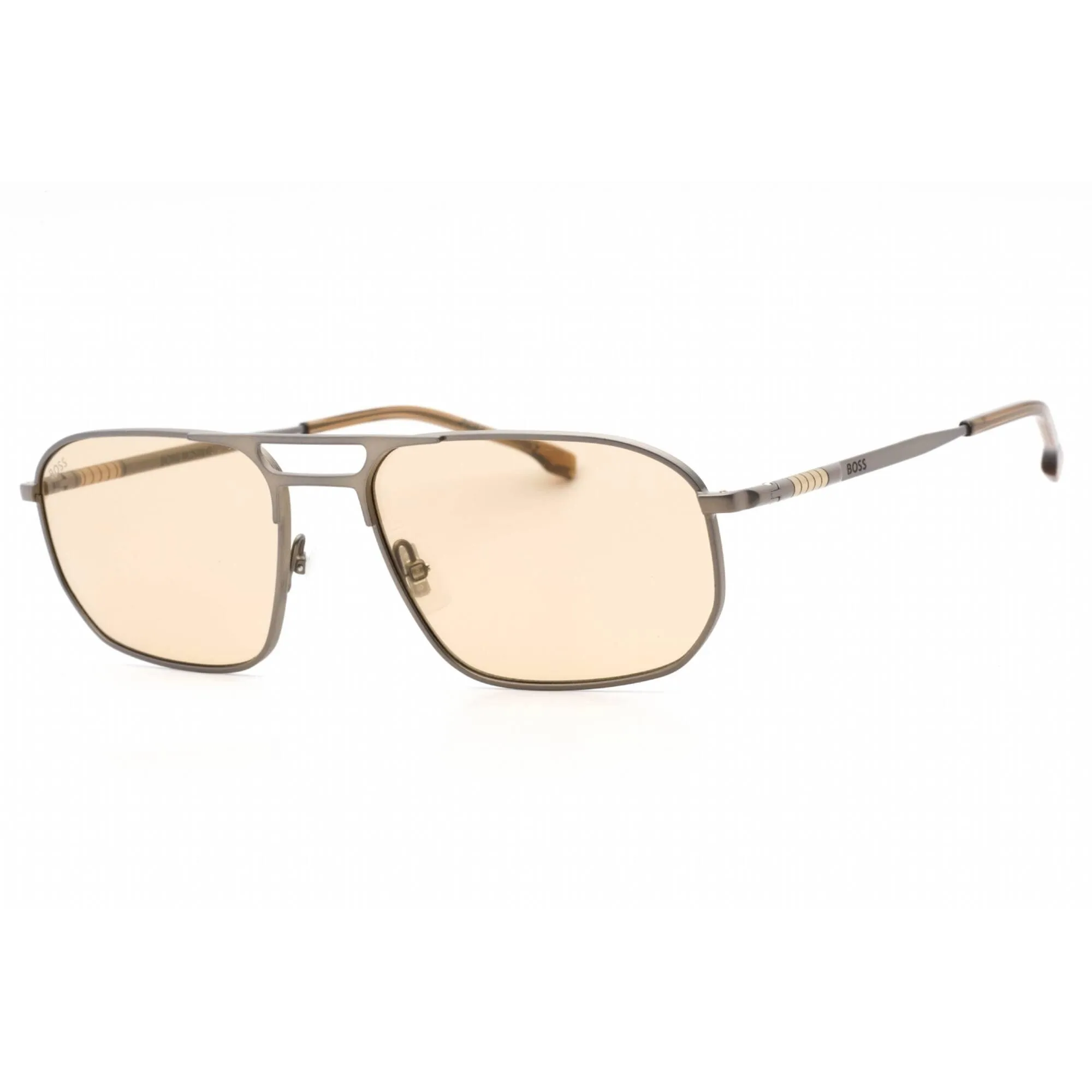 Hugo Boss Men's Sunglasses - Matte Brown Metal Full Rim Frame | BOSS 1446/S 0RPR JG