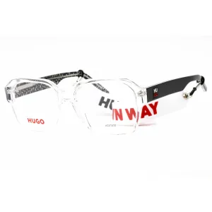Hugo Men's Eyeglasses - Crystal Black Geometric Full Rim Frame | HG 1222 0MNG 00