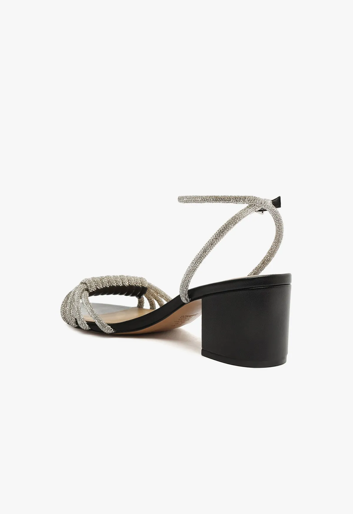 Jewell Mid Block Nappa Leather Sandal