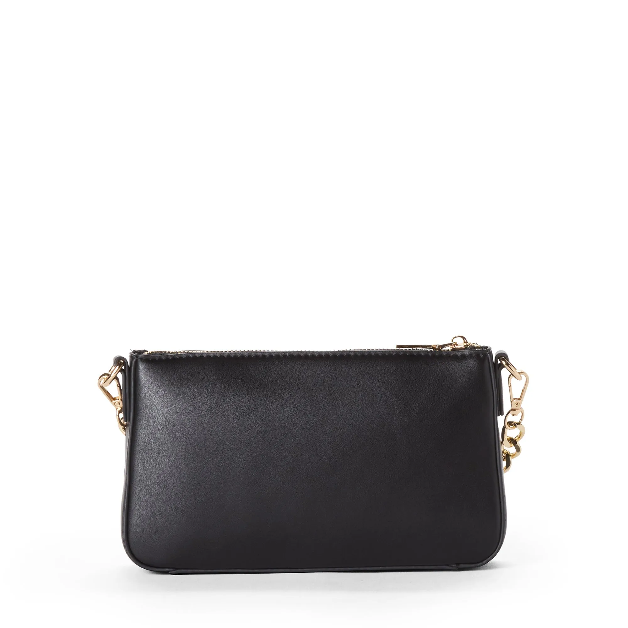 Jordan Vegan Leather Crossbody Bag | Black