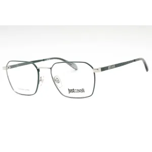 Just Cavalli Men's Eyeglasses - Green Metal Geometric Full Rim Frame | VJC018 0539
