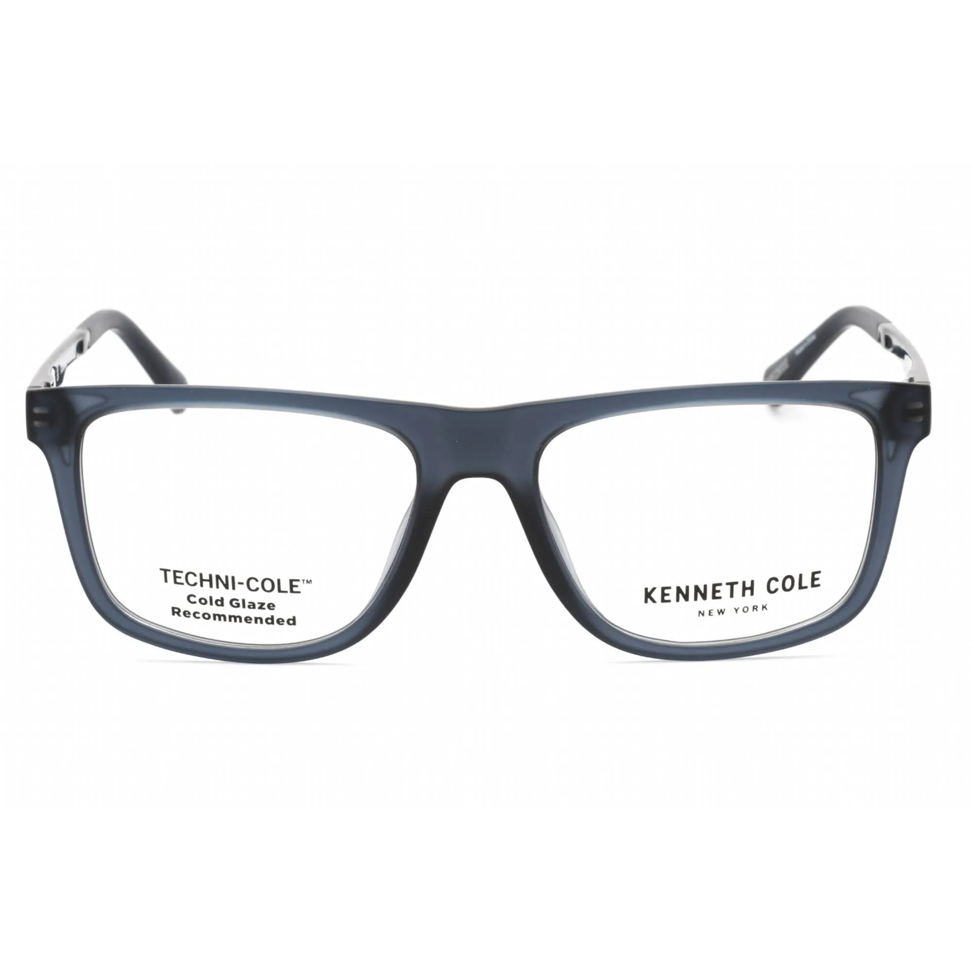 Kenneth Cole New York Men's Eyeglasses - Matte Blue Plastic Square Frame | KC0353 091