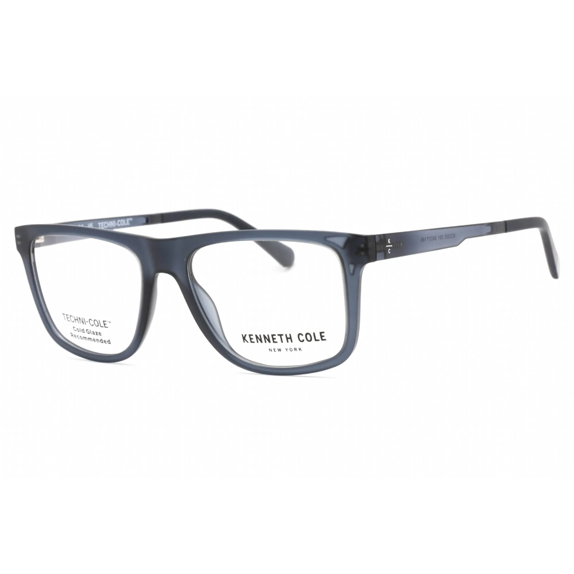 Kenneth Cole New York Men's Eyeglasses - Matte Blue Plastic Square Frame | KC0353 091