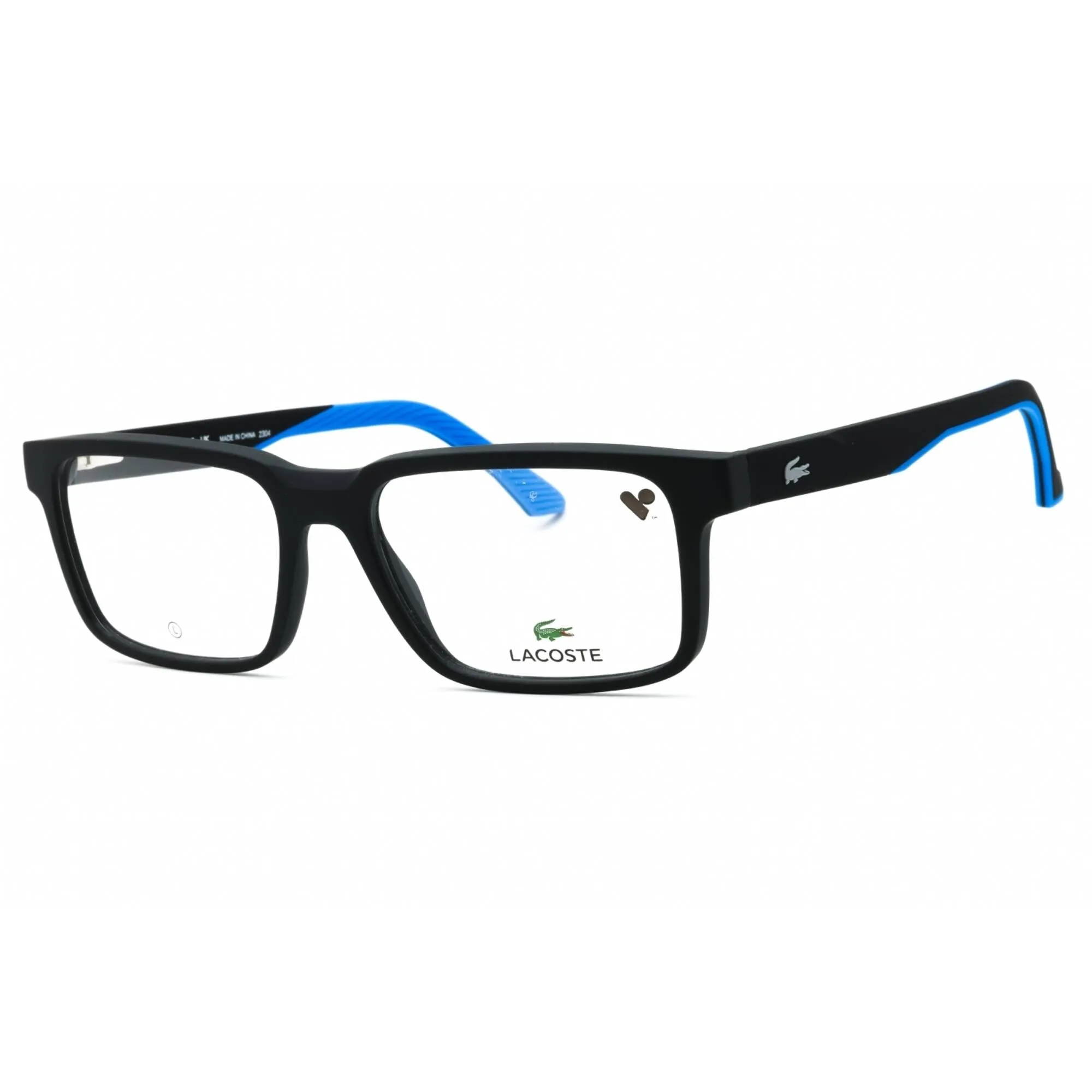 Lacoste Men's Eyeglasses - Black Injected Propionate Full Rim 55mm Frame | L2922 001