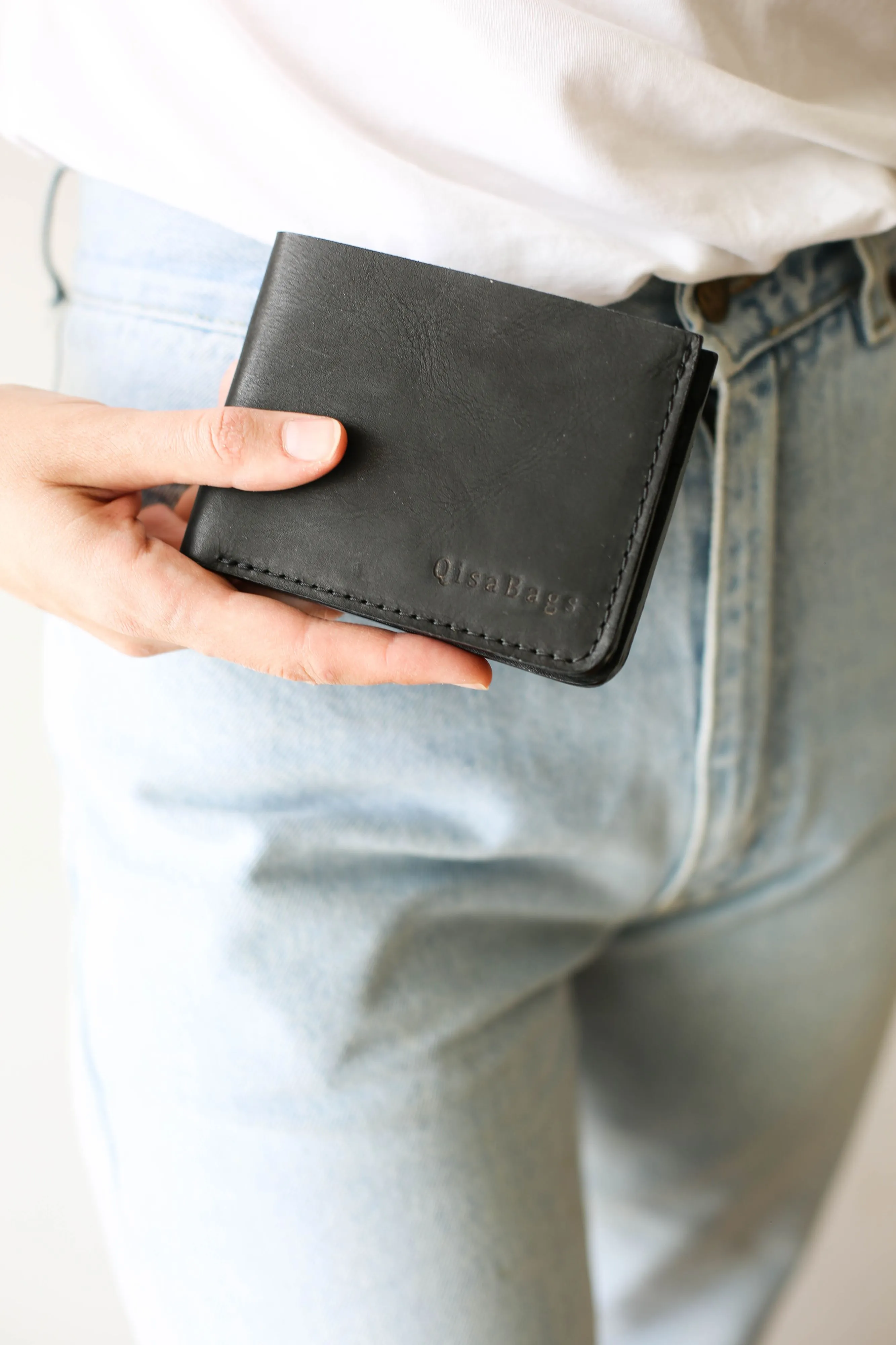 Leather Bifold Wallet - Black