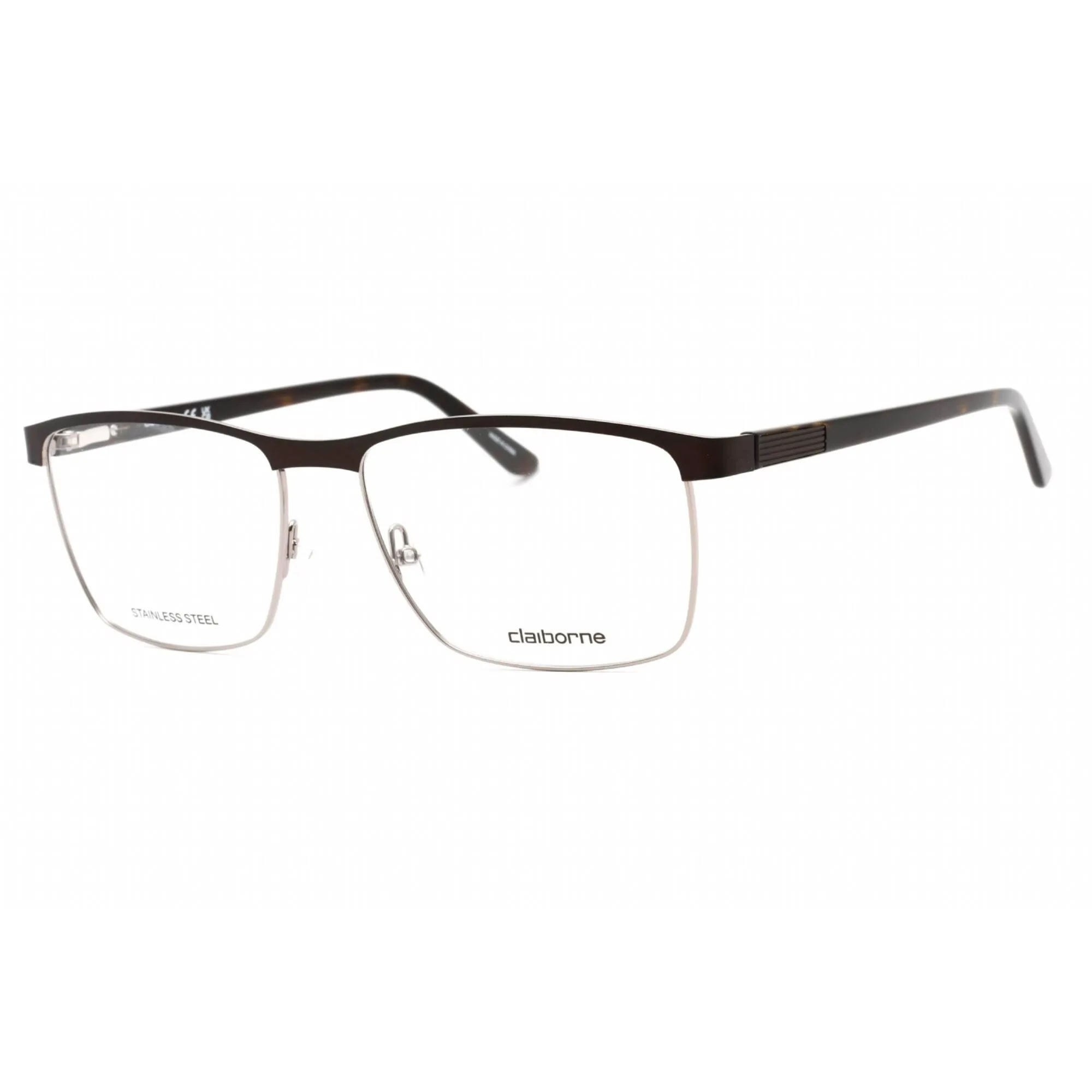 Liz Claiborne Men's Eyeglasses - Brown Ruthenium Metal Full Rim Frame | CB 253 01OT 00