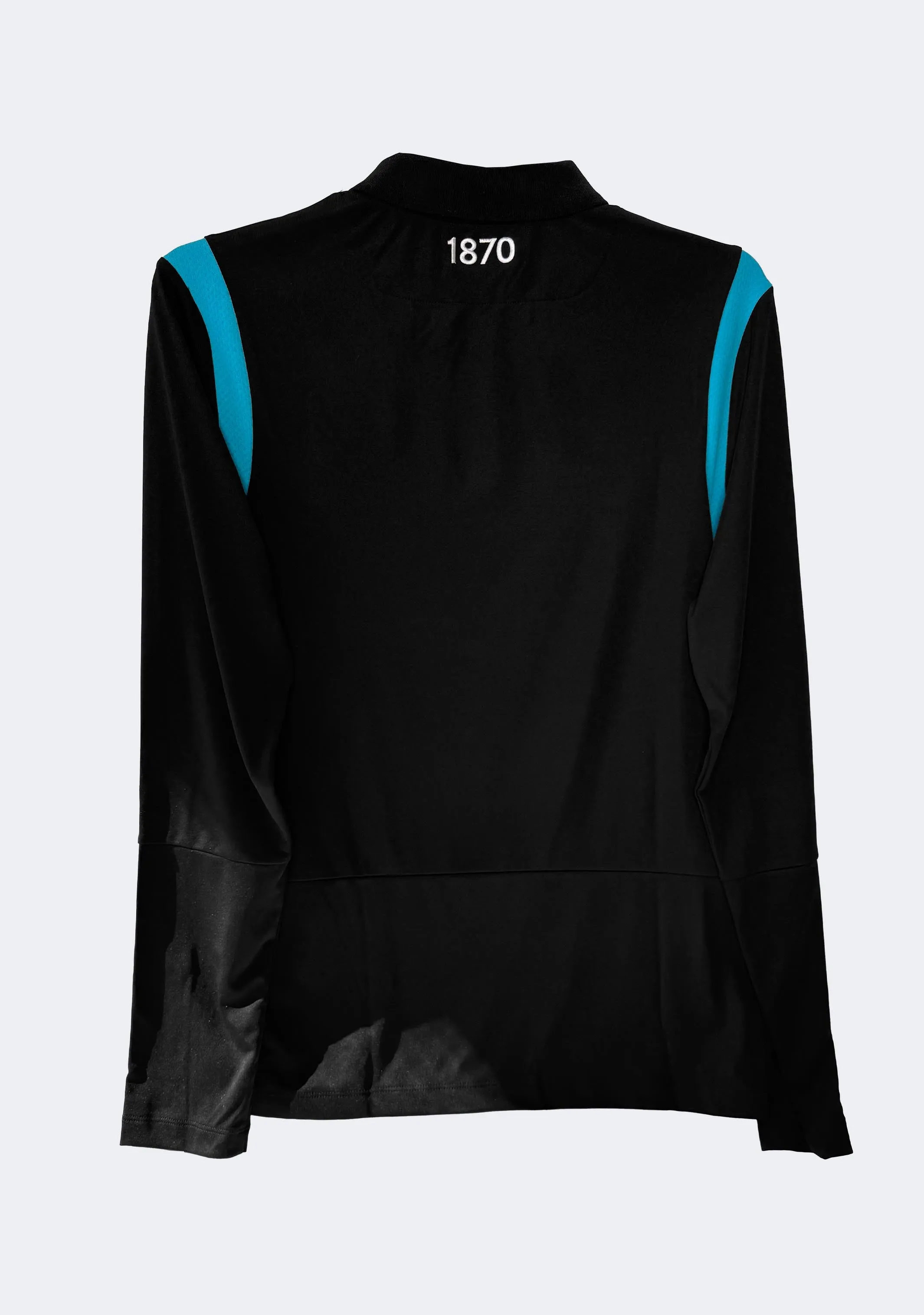 Macron Men's Port Adelaide M21 Travel Poly Polo L/S