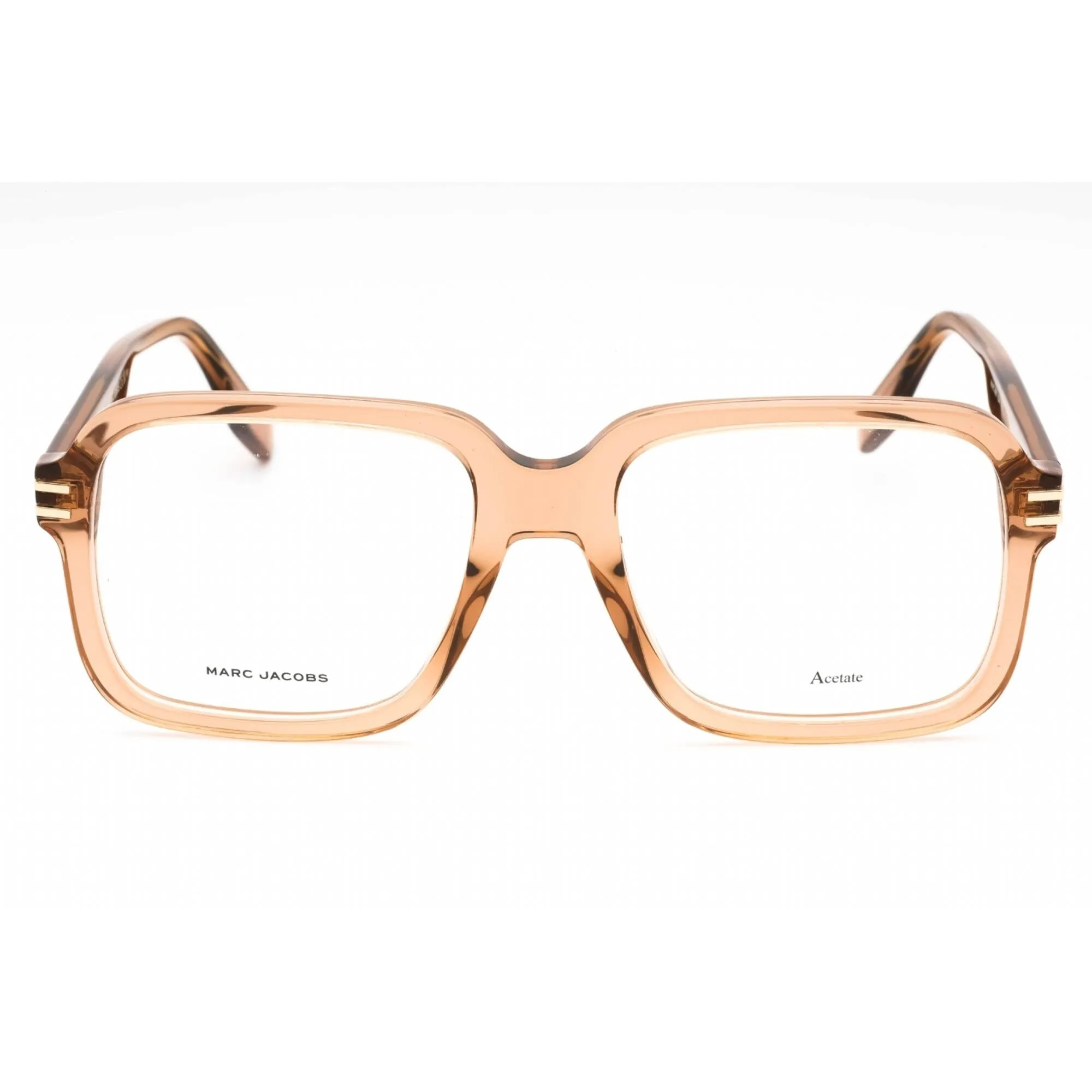 Marc Jacobs Men's Eyeglasses - Beige Plastic Square Frame Clear Lens | MARC 681 10A