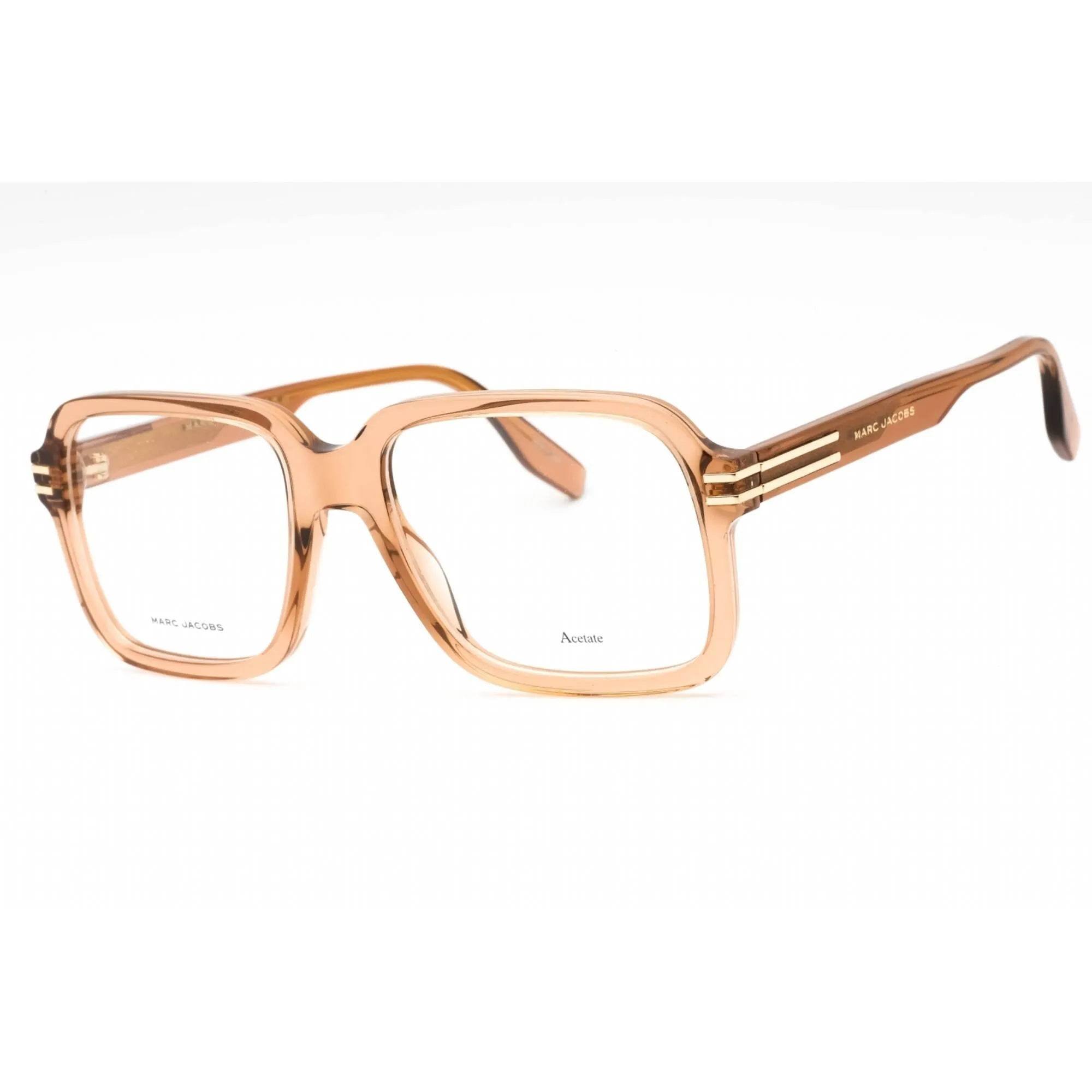 Marc Jacobs Men's Eyeglasses - Beige Plastic Square Frame Clear Lens | MARC 681 10A