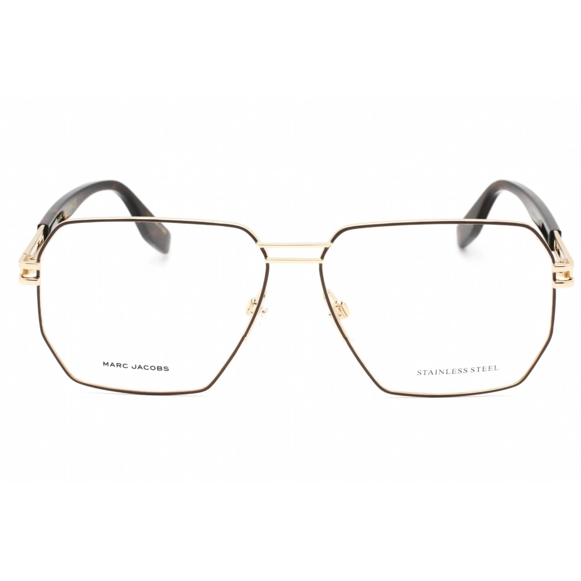 Marc Jacobs Men's Eyeglasses - Gold Brown Butterfly Full Rim Frame | MARC 635 001Q 00