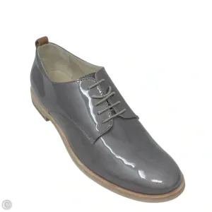 Metallic Patent Oxfords By Agl In Grey, Size: US 6.5/ IT 36.5