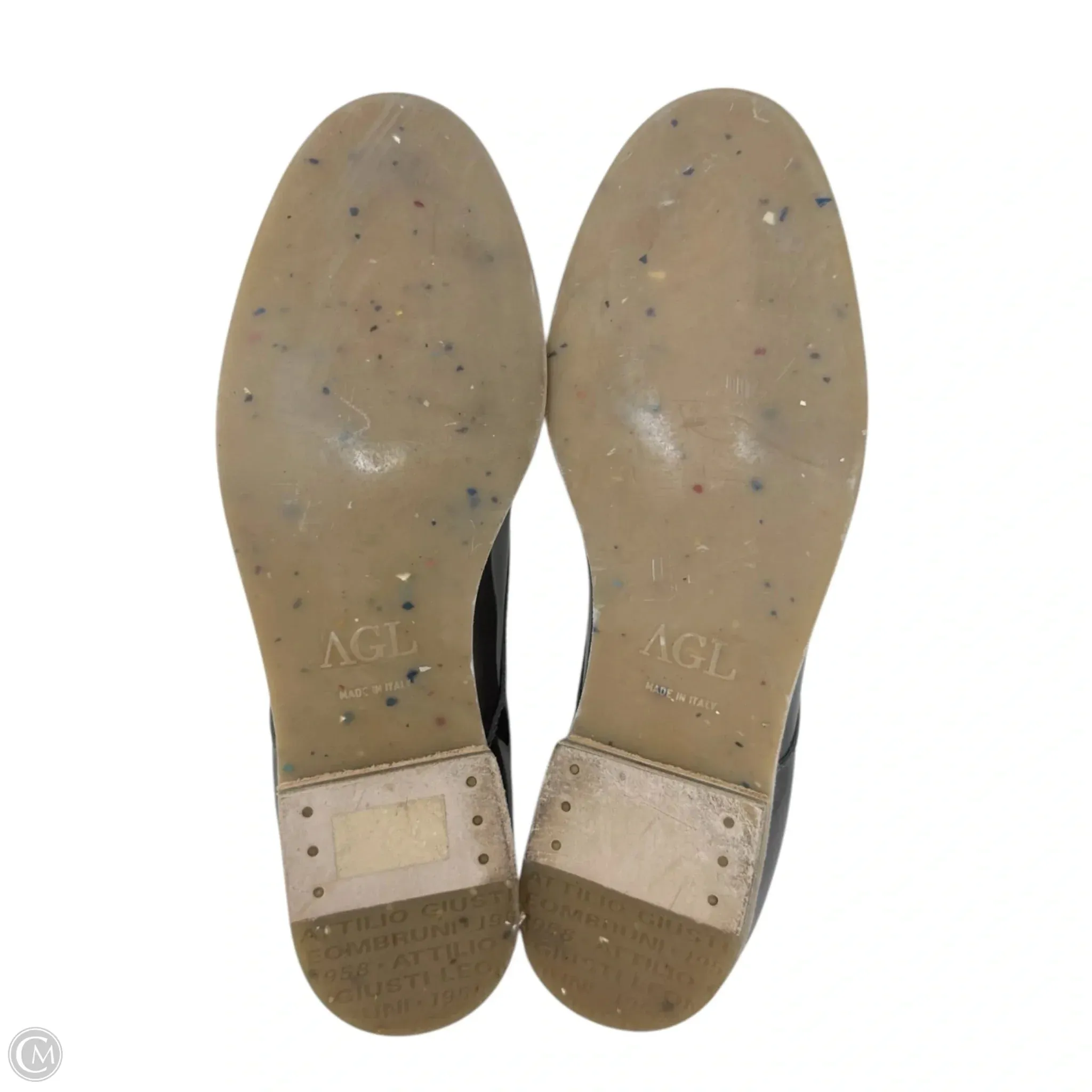 Metallic Patent Oxfords By Agl In Grey, Size: US 6.5/ IT 36.5