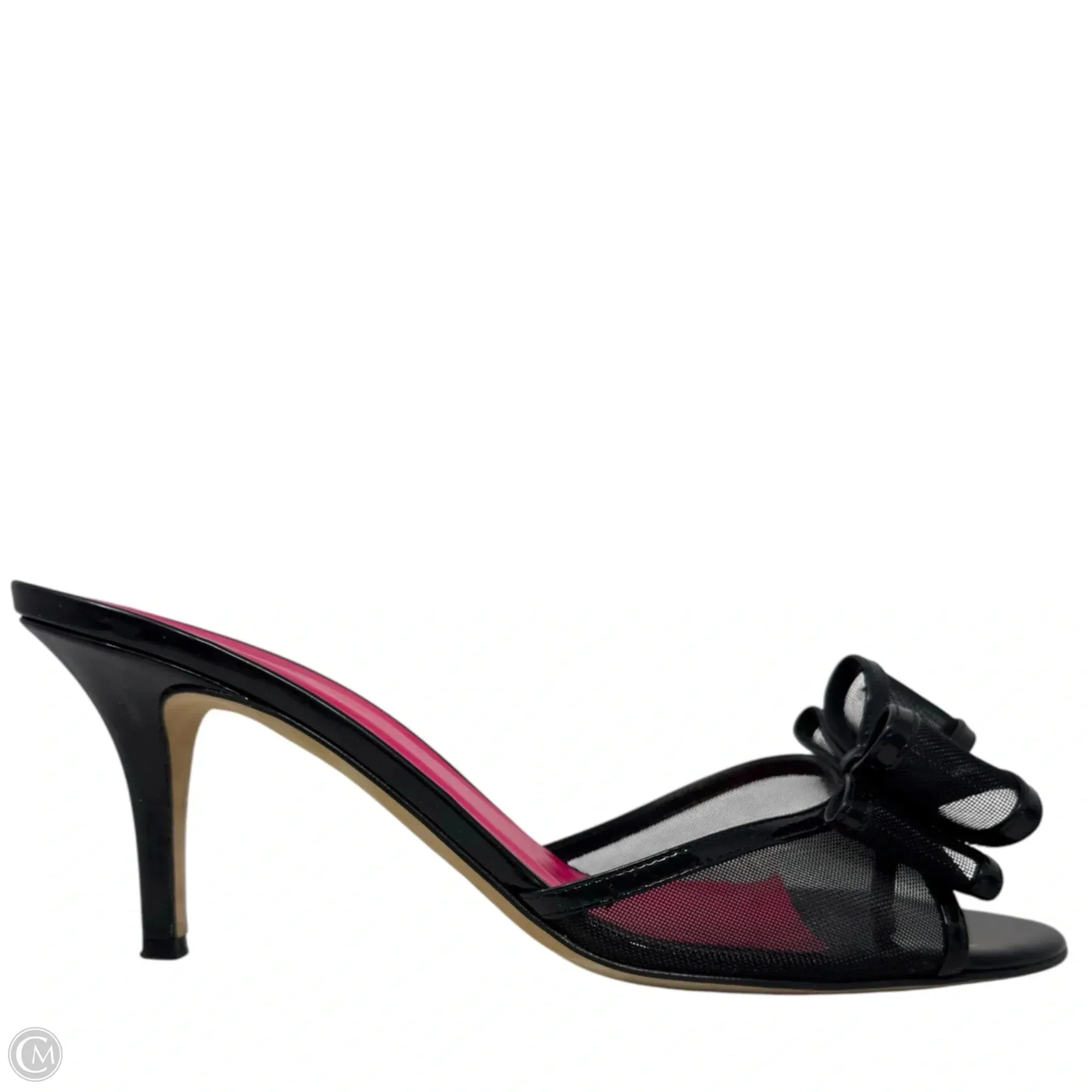 Michaela Mesh Bow Mule Sandals Designer By Kate Spade In Black, Size: 8