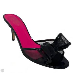 Michaela Mesh Bow Mule Sandals Designer By Kate Spade In Black, Size: 8