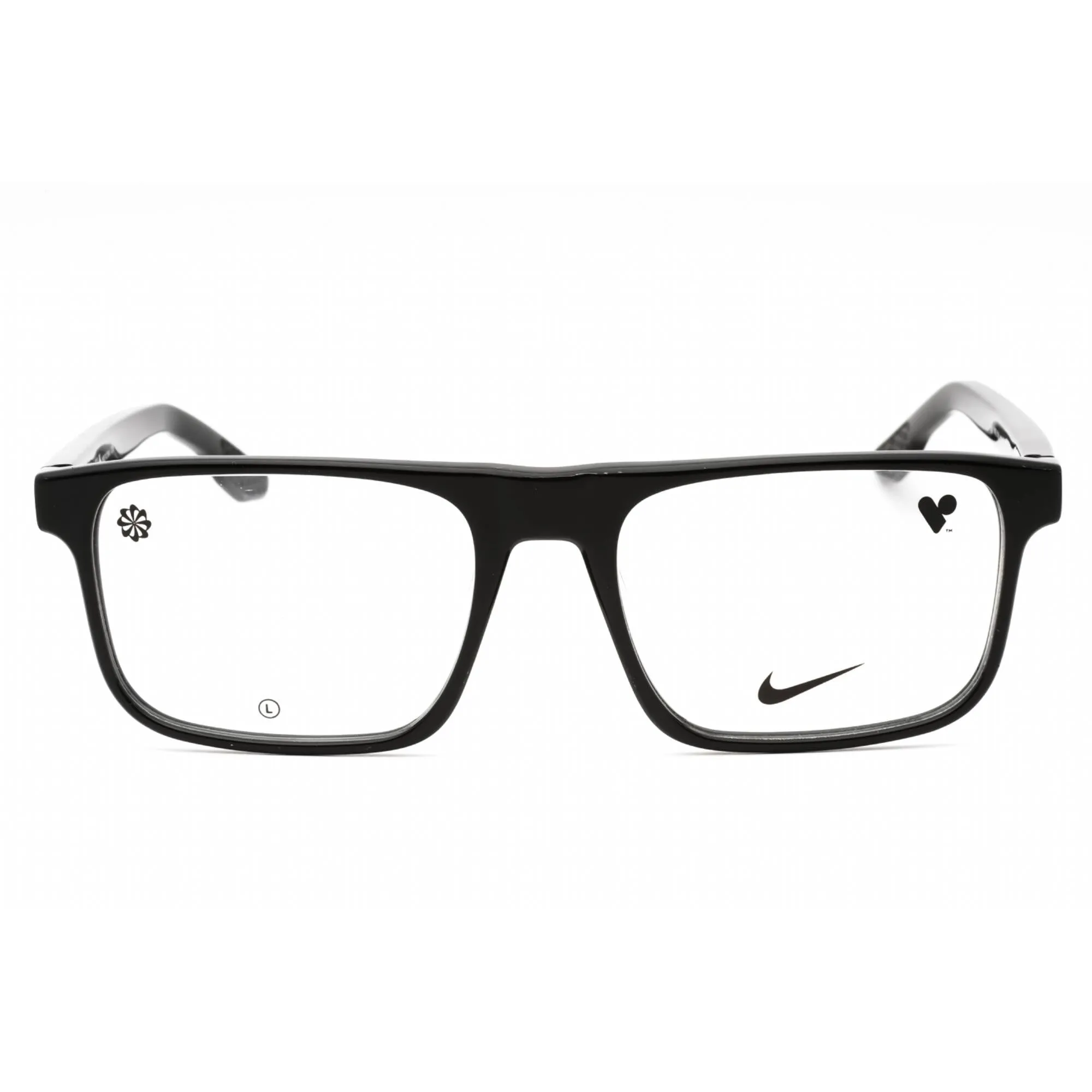 Nike Men's Eyeglasses - Black Acetate Rectangular Shape Full Rim Frame | NIKE 7161 001