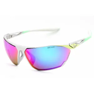 Nike Men's Sunglasses - Brushed Silver Plastic Sport Wraparound Frame | DC3407 011