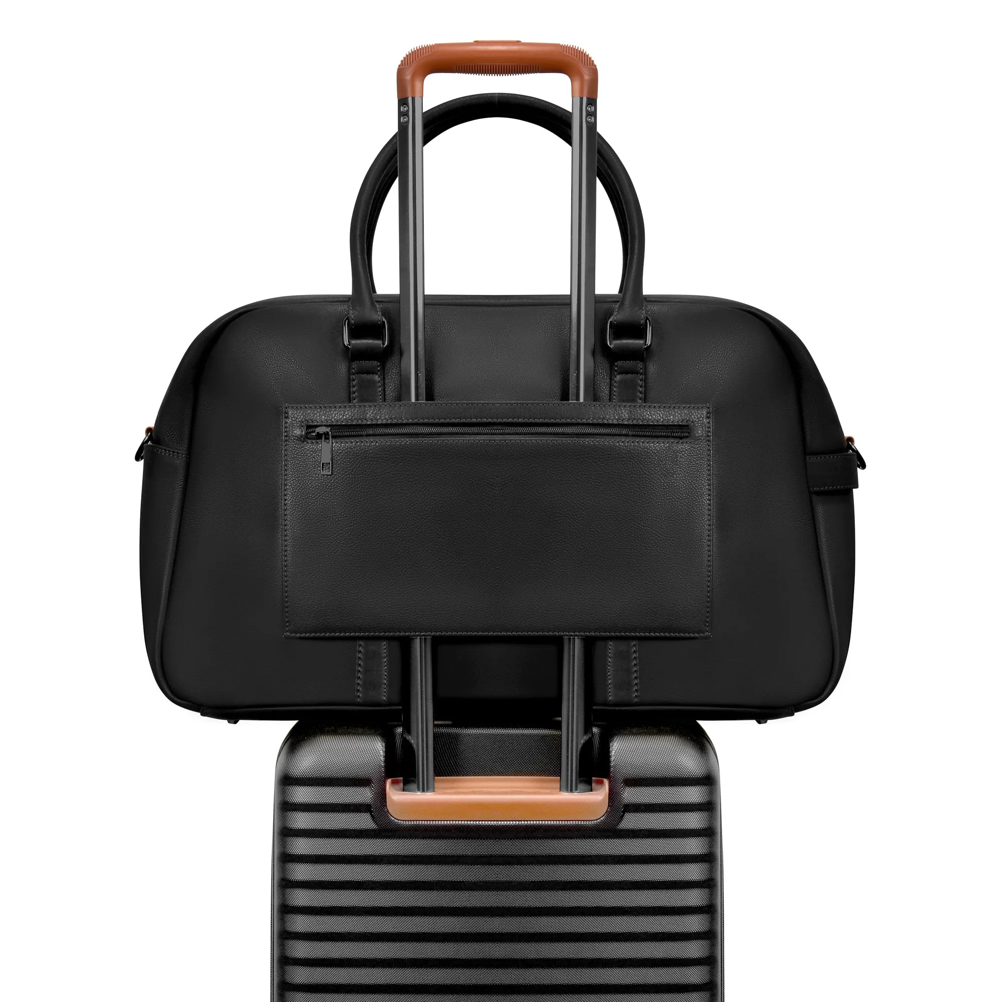 Onyx / Leather Duffle Bag *Drop Ship*