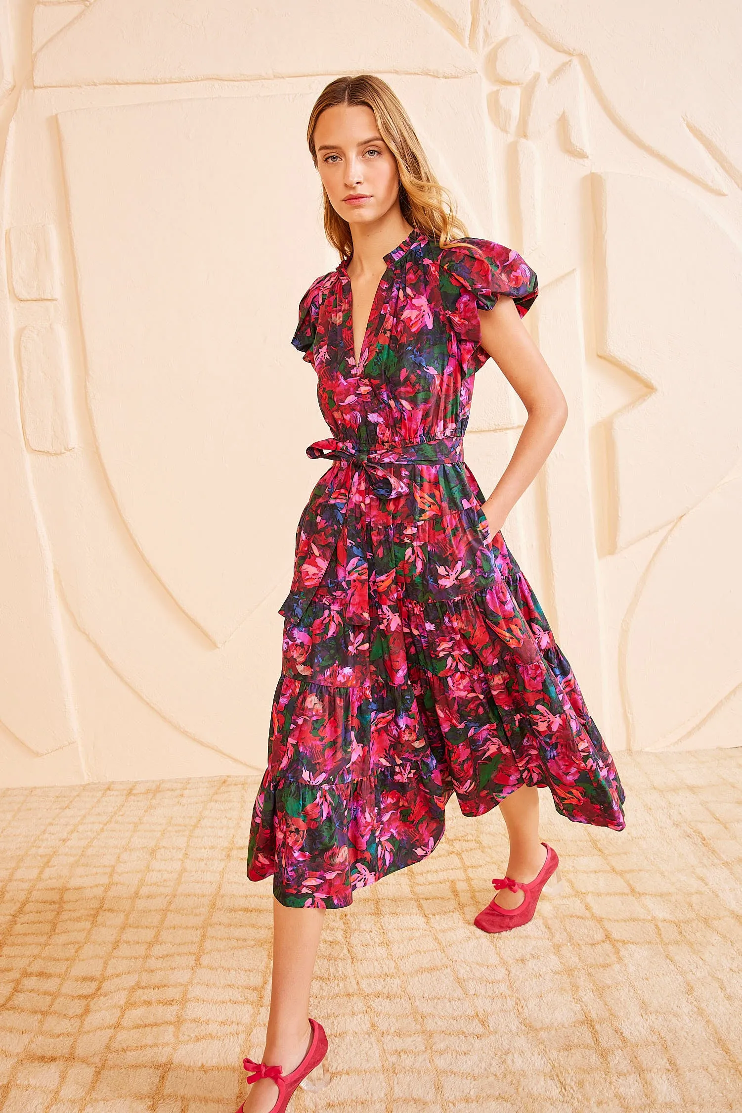 Ottilie Dress - Hibiscus