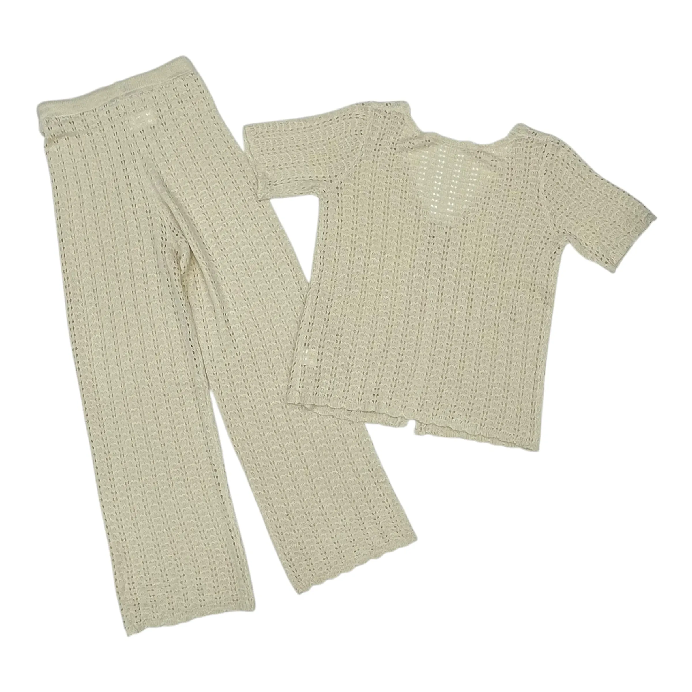 Pants Set 2Pc By Clothes Mentor In Cream, Size:S