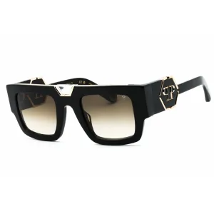 Philipp Plein Men's Sunglasses - Shiny Black Full Rim Square Frame | SPP092M 0700