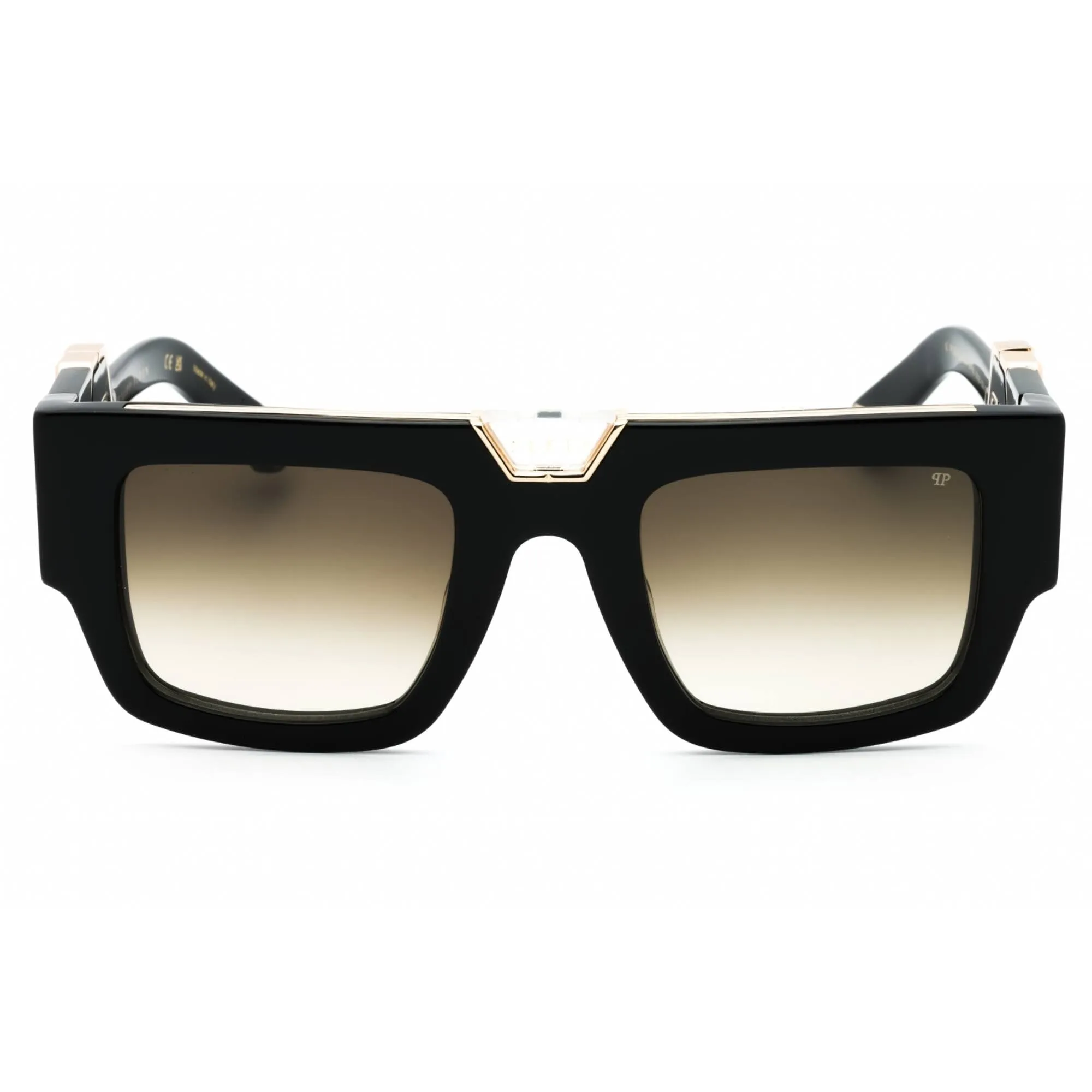 Philipp Plein Men's Sunglasses - Shiny Black Full Rim Square Frame | SPP092M 0700