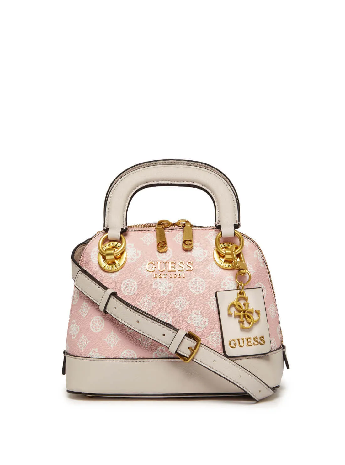 Pink Cathleen Logo Small Dome Satchel