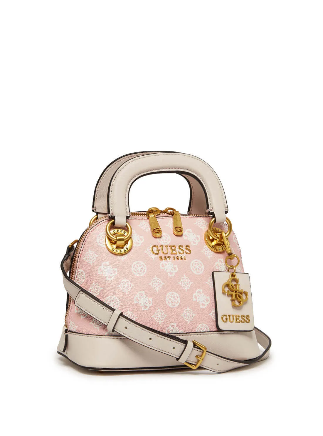 Pink Cathleen Logo Small Dome Satchel