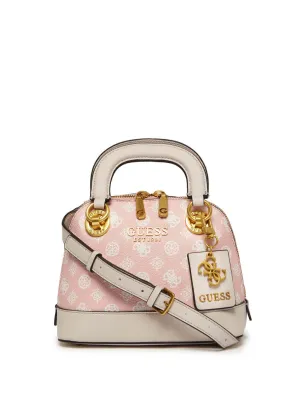 Pink Cathleen Logo Small Dome Satchel
