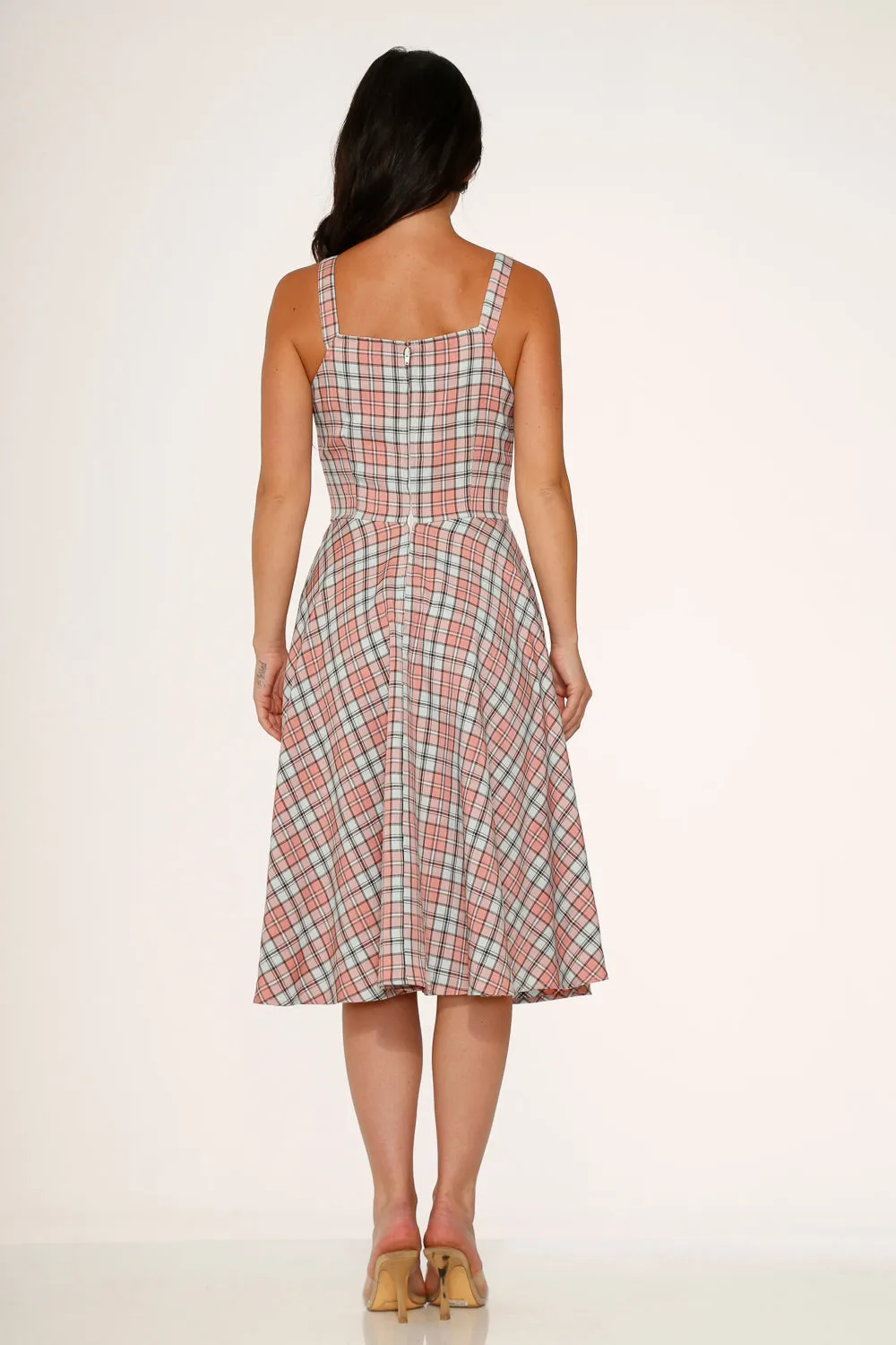 Pink Plaid Swing Dress