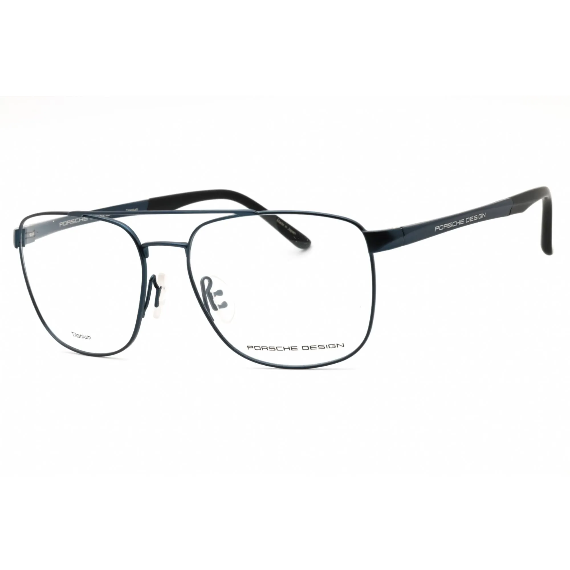 Porsche Men's Eyeglasses - Blue Titanium Full Rim Frame Clear Demo Lens | P8370 D