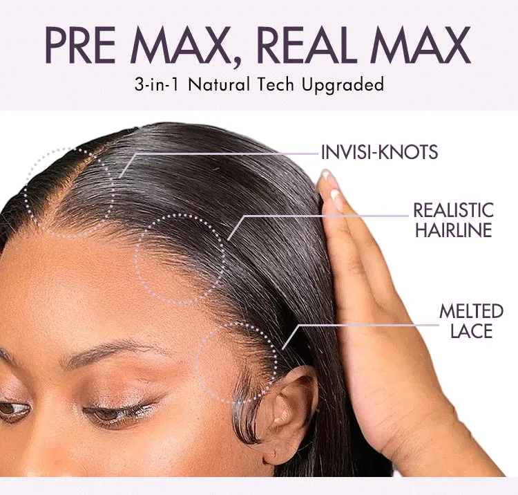 PreMax Wigs | Flexi-Fit Invisi Drawstring Cap 360 HD Lace Water Wave / Body Wave / Straight Long Wig Pre-Cut Lace