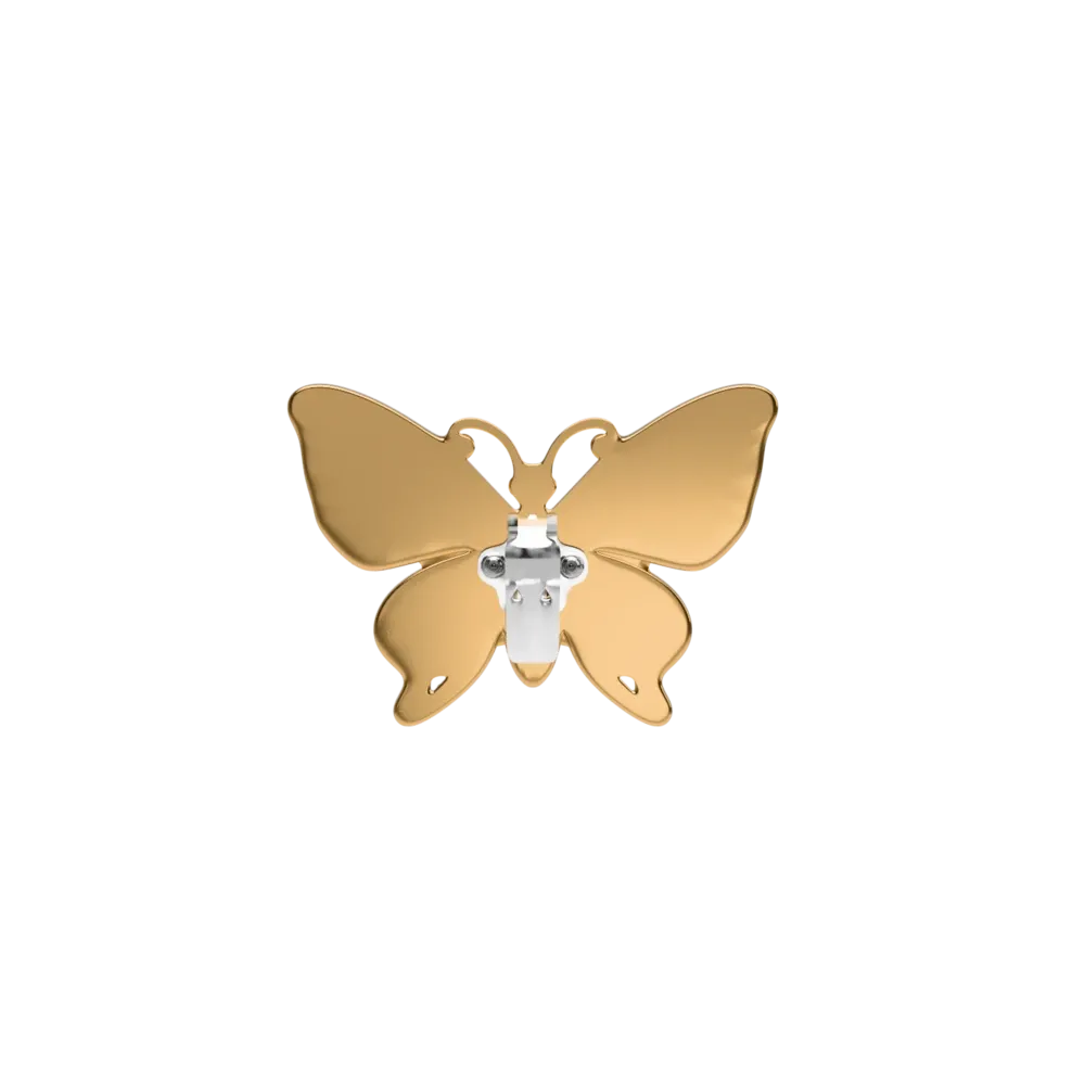 Rhinestone Butterfly Gold Multi Toe Clip