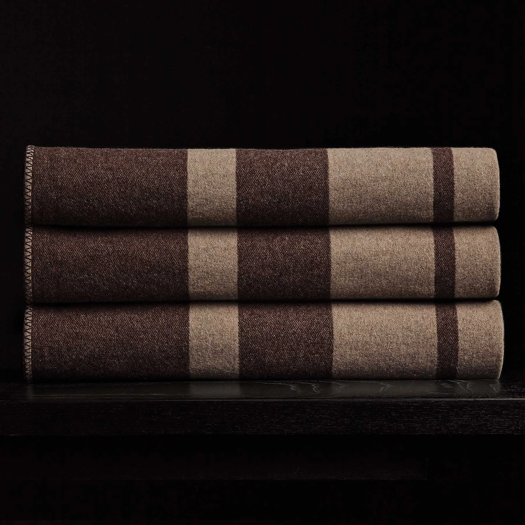 Sarti Striped Throw - Ash/Brown