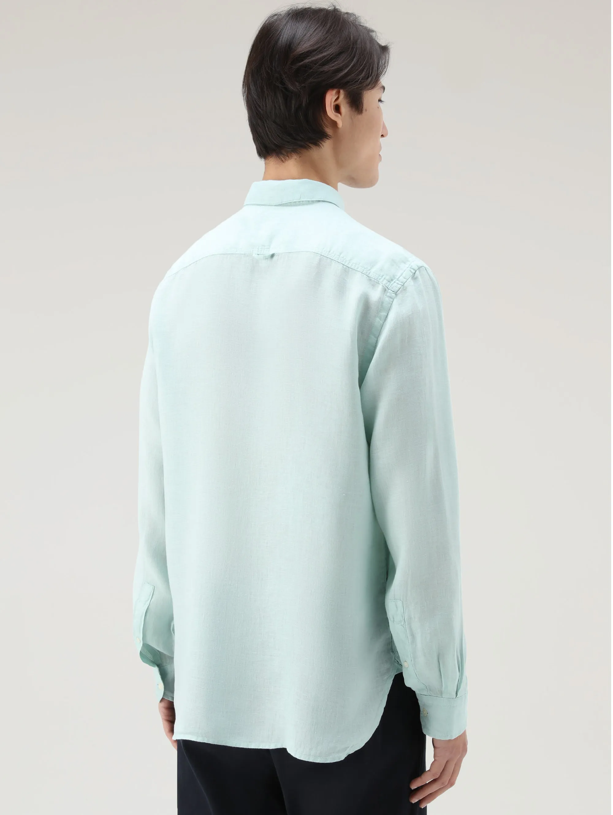 Shirt with Green Classic Collar