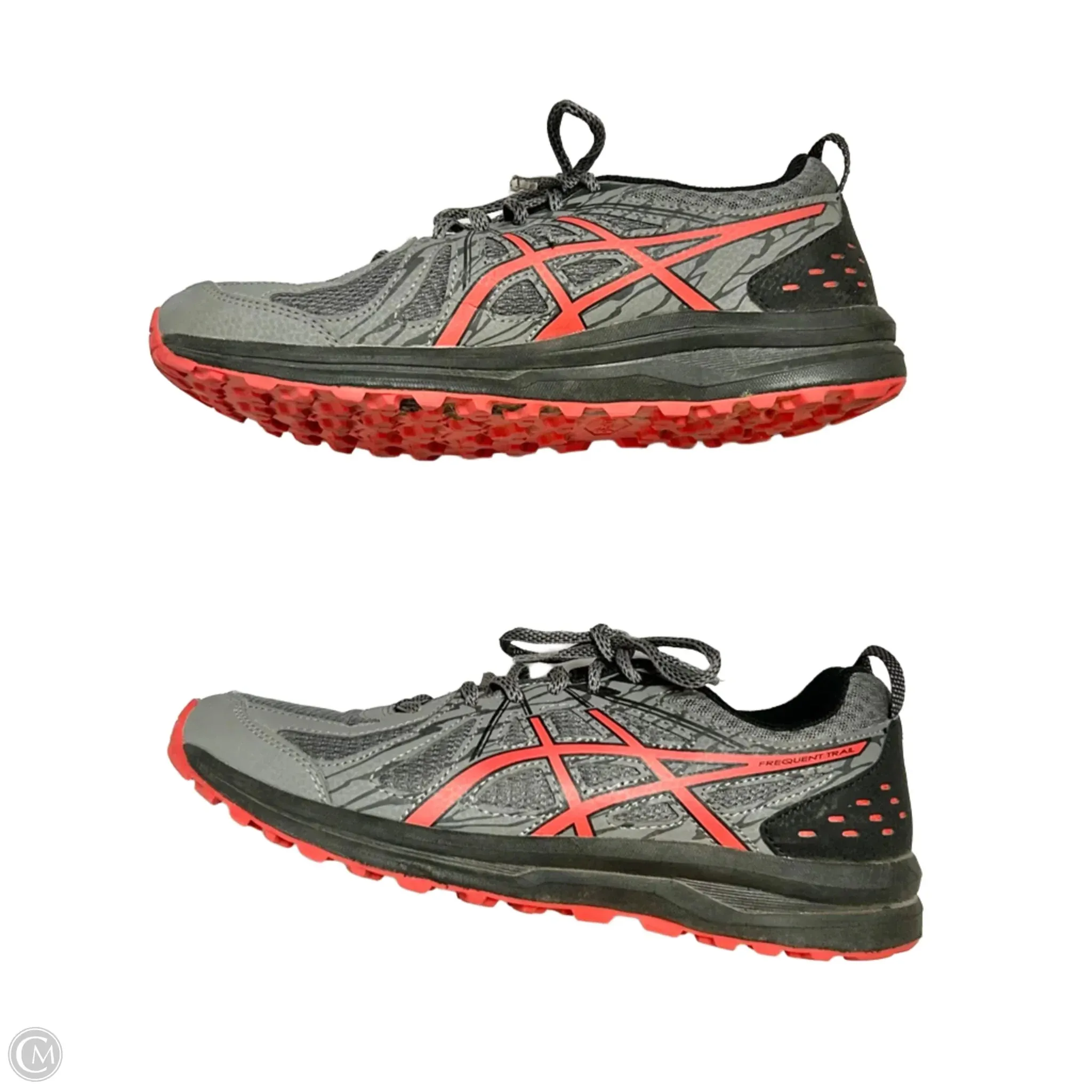 Shoes Athletic By Asics In Grey & Red, Size: 7.5