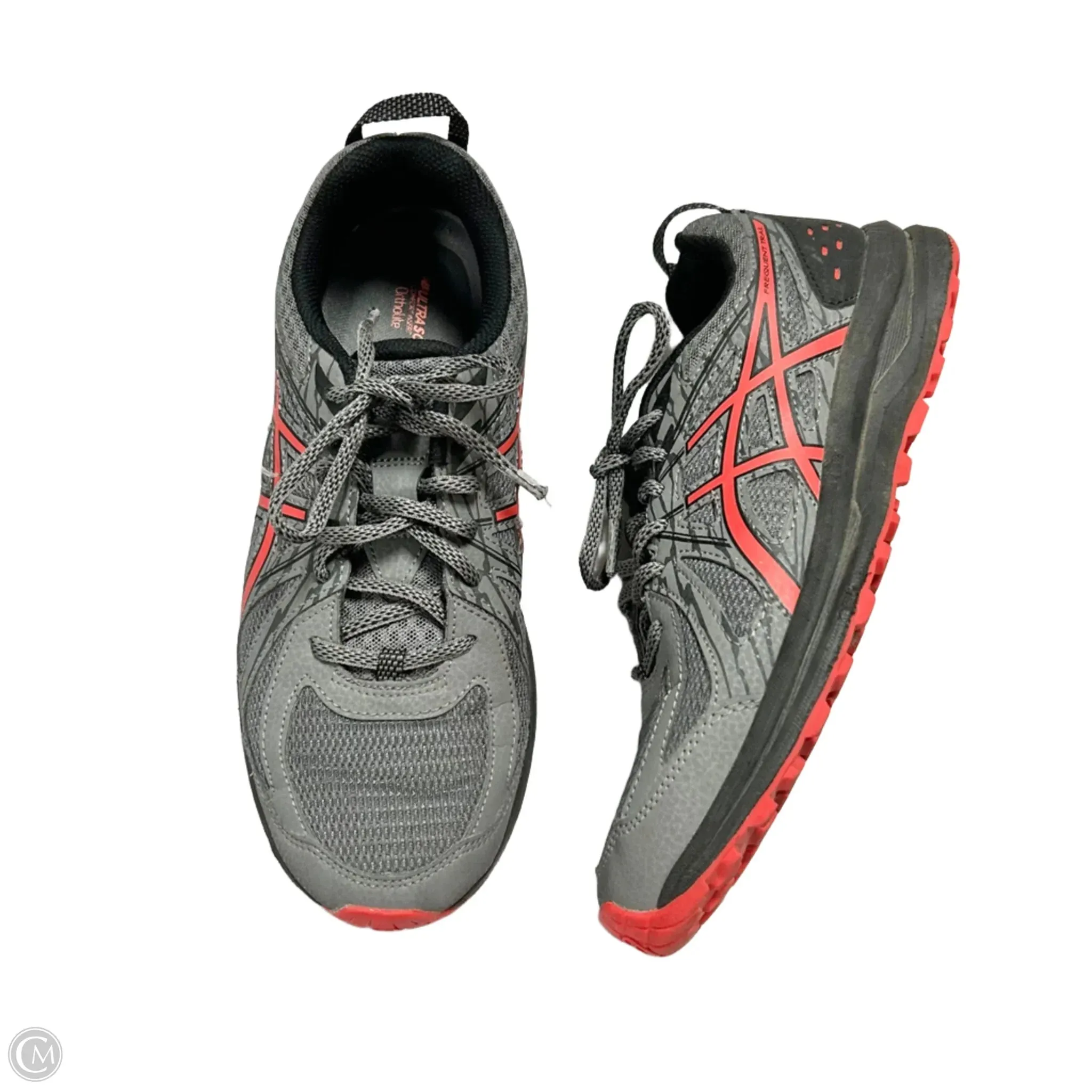 Shoes Athletic By Asics In Grey & Red, Size: 7.5