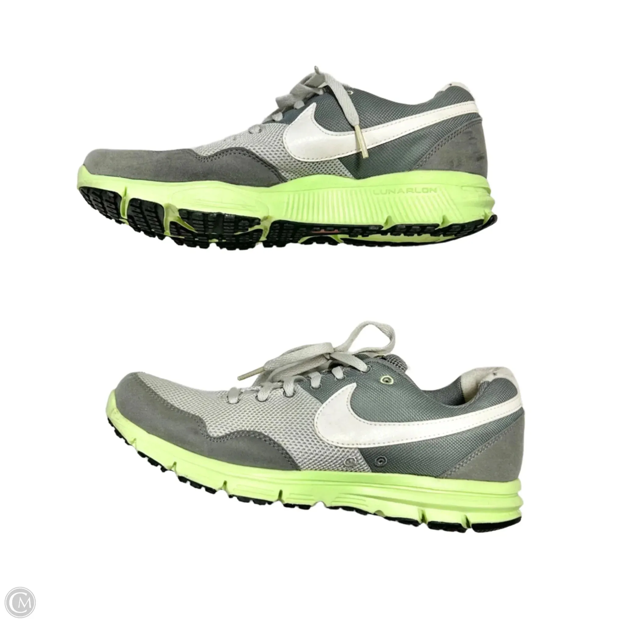 Shoes Athletic By Nike In Green & Grey, Size: 8.5