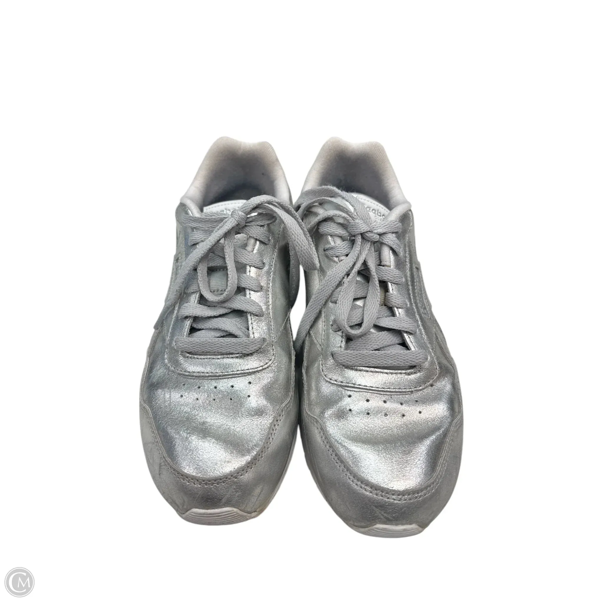 Shoes Athletic By Reebok In Silver, Size: 9