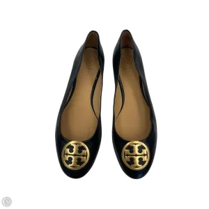 Shoes Designer By Tory Burch In Black & Gold, Size: 9.5