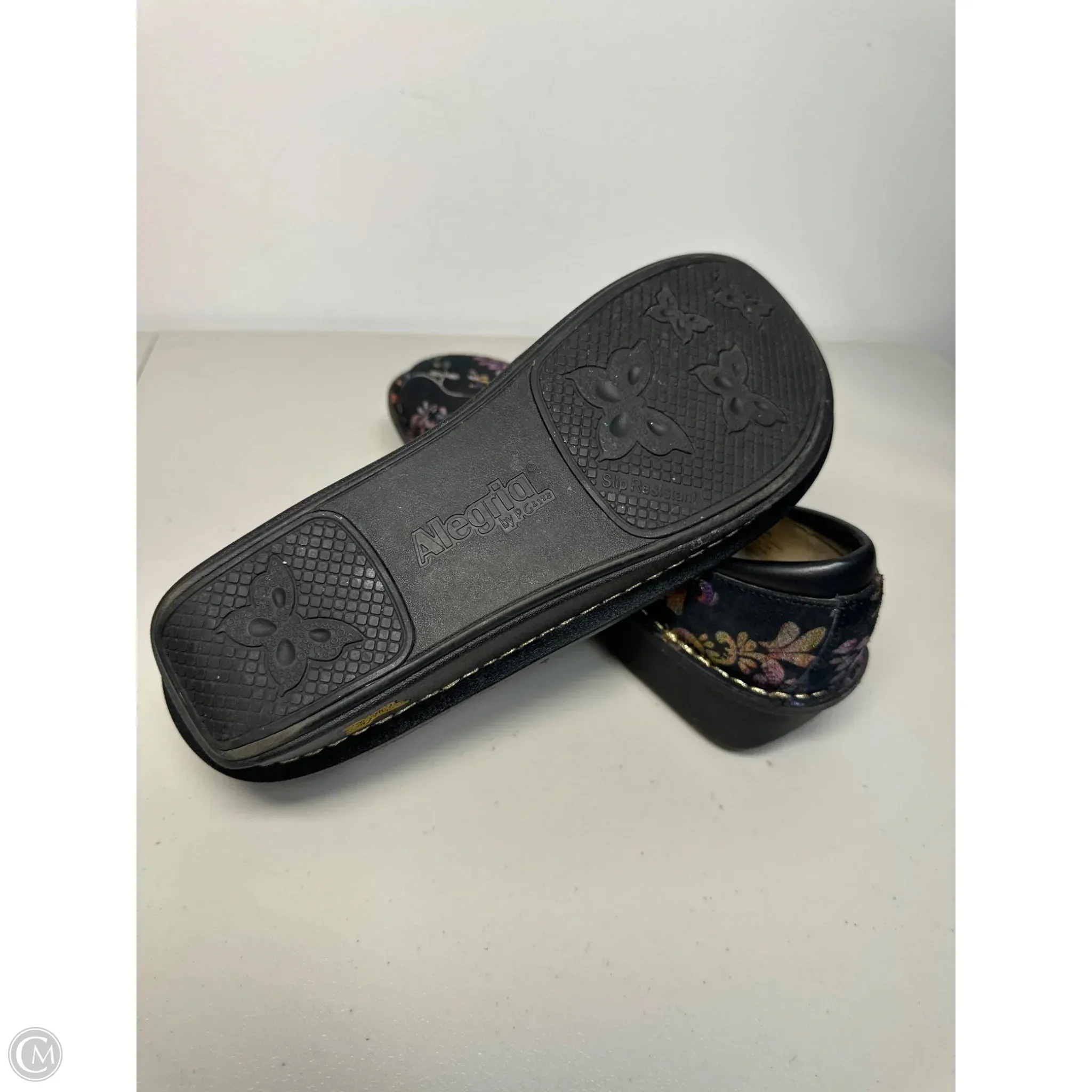 Shoes Flats By Alegria In Black & Pink, Size: 9.5