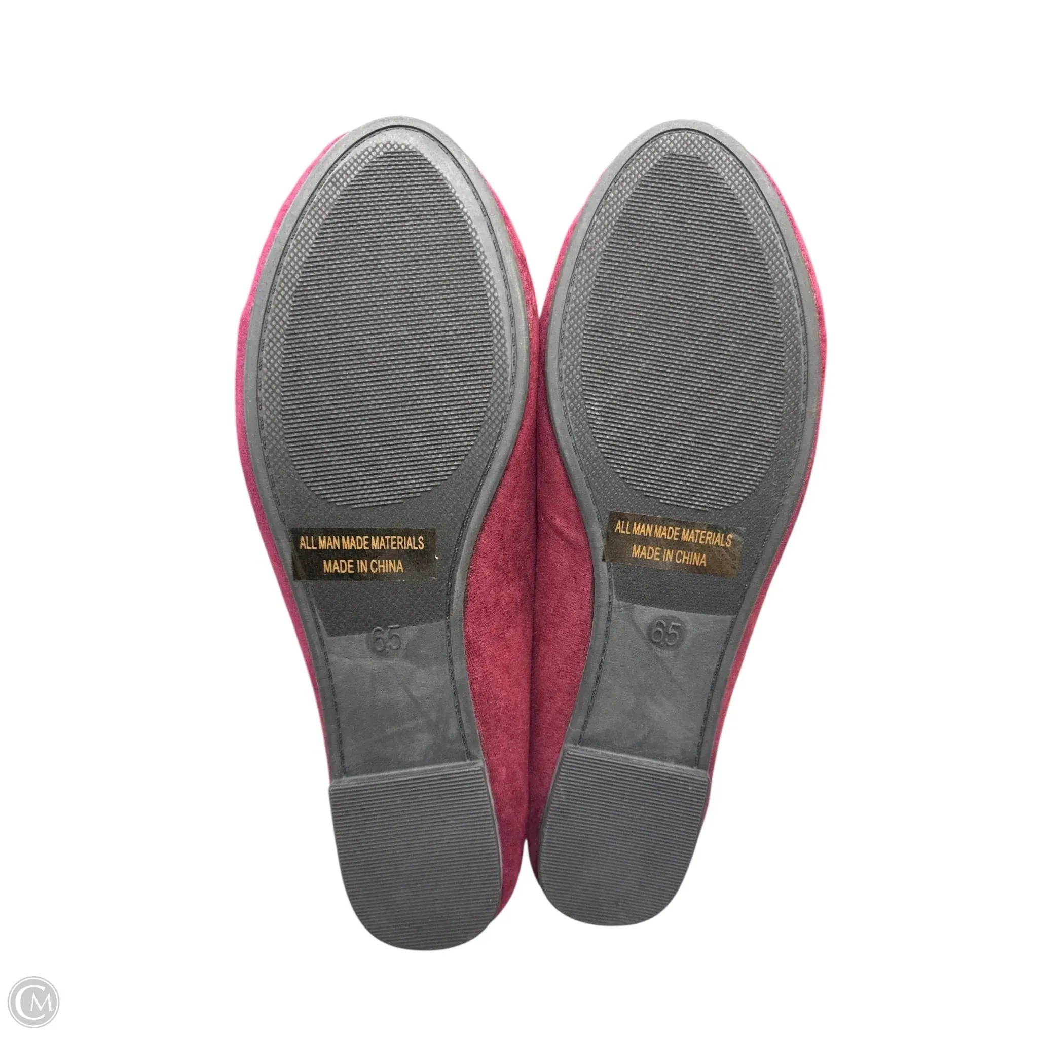 Shoes Flats By Clothes Mentor In Maroon, Size: 6.5