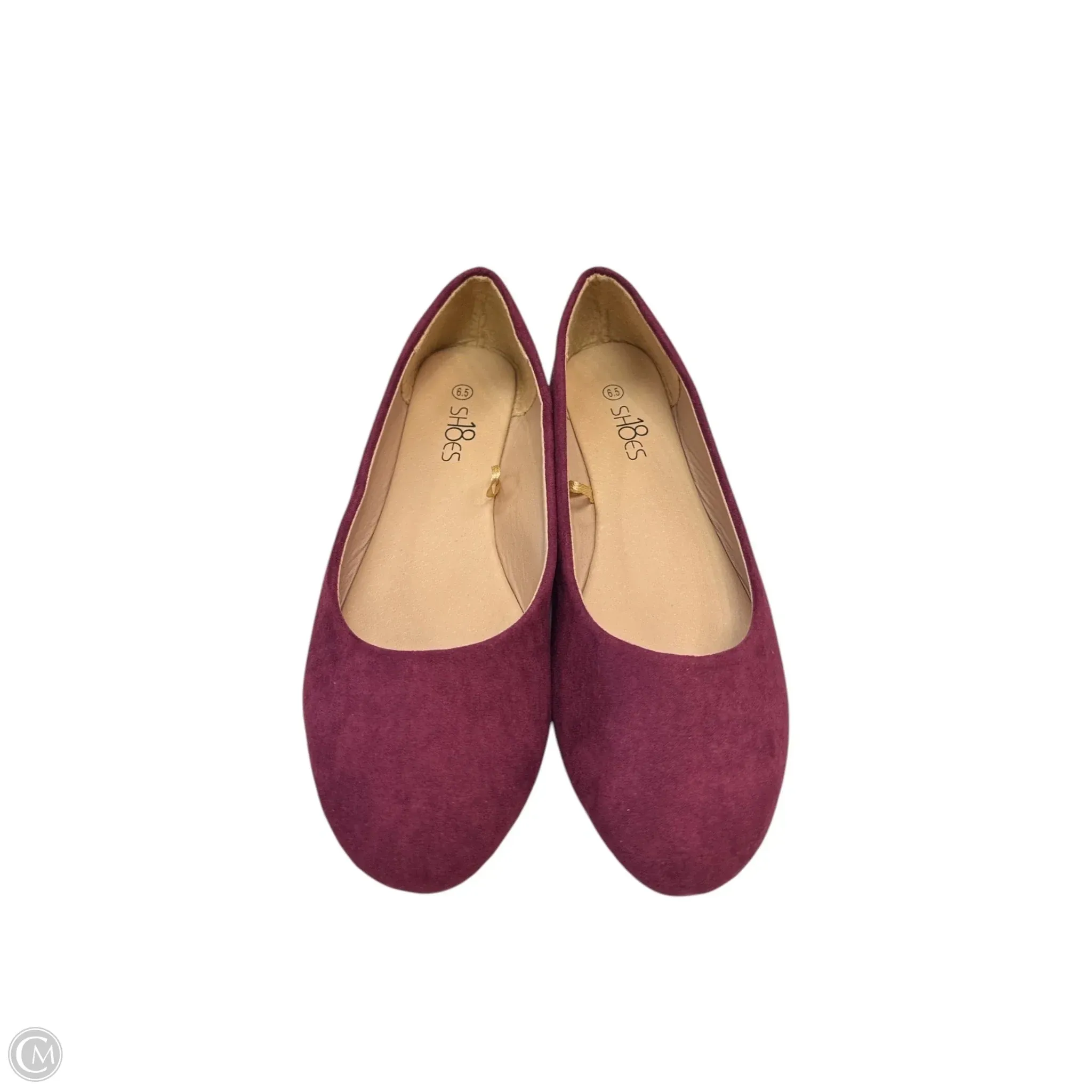 Shoes Flats By Clothes Mentor In Maroon, Size: 6.5