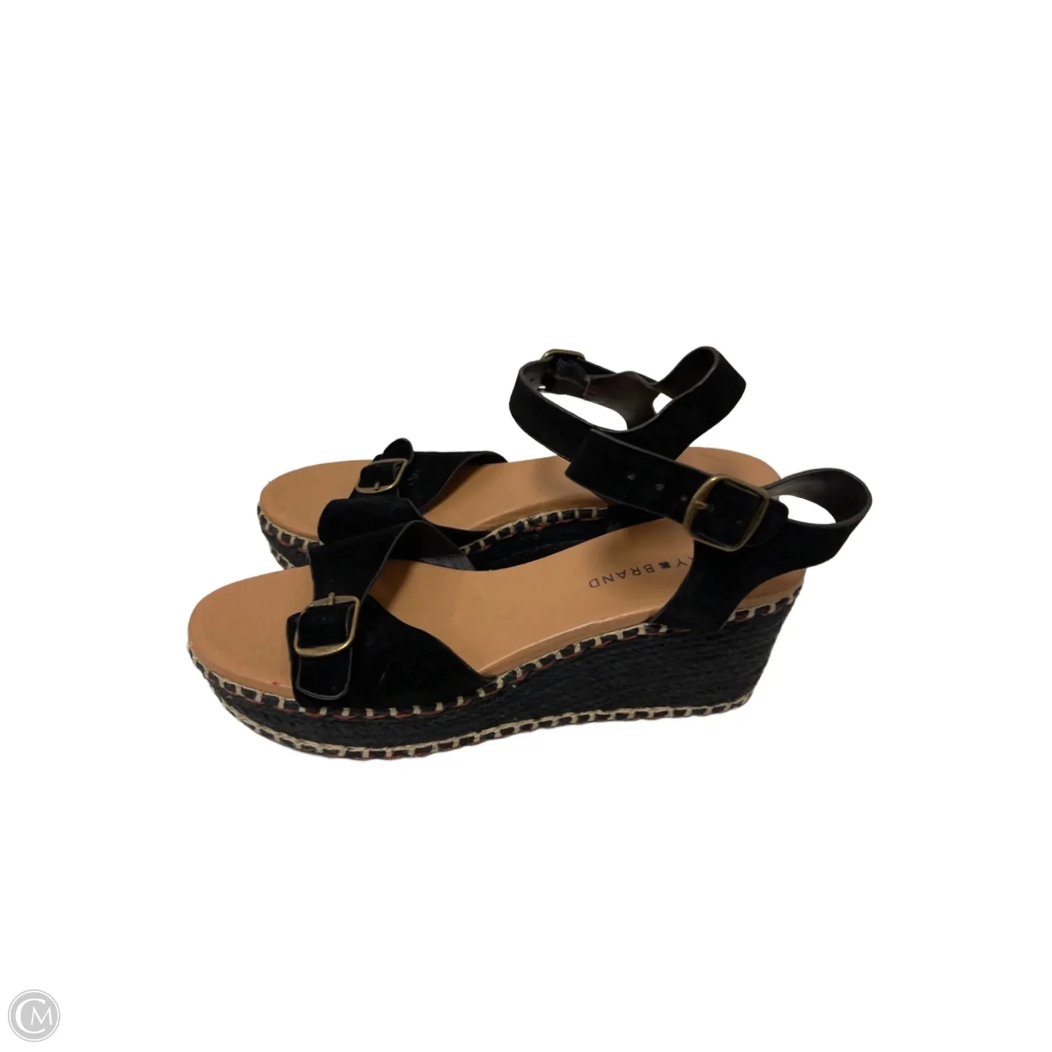 Shoes Heels Wedge By Lucky Brand In Black, Size: 10