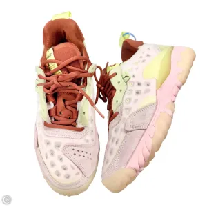 Shoes Luxury Designer By Jordan In Orange & Pink, Size: 7.5